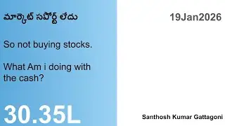 మార్కెట్ సపోర్ట్ లేదు | Stocks కాదు, Cash Strategy | Real Trading Journey