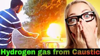 Hydrogen gas from caustic soda NAOH +  aluminum (Al) + water | experiment with hydrogen gas 🤯