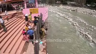 Witness the Power of Faith at Gangotri Temple: Sacred River & Devotees