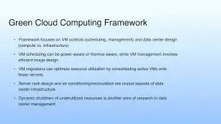 Green Cloud Computing Framework | Lecture 24: Resource Management - I