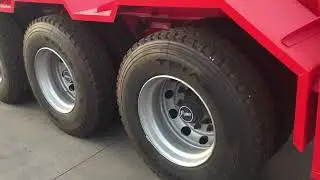 Crimson Framework: Red 3-Axle Skeleton Semi-Trailer Complete Demonstration