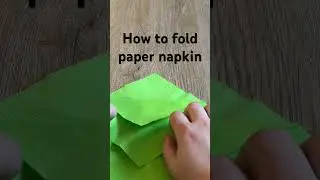 How to fold paper napkin simple way #christmas #craft #simple #haul #giftwrapping #napkinfolding