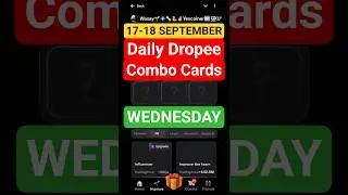 17-18 September Dropee Daily Combo Cards | Dropee daily combo code  | Dropee  combo today