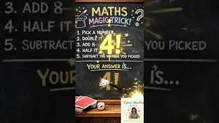 MATHS MAGIC TRICK | Easy Maths by Puja | Shorts | Maths
