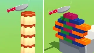 Slice It All Gameplay! Satisfying and Relaxing ASMR Slicing Video