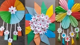 3 Colorful Wall Hangings To Make || Paper Craft || Crafty Aman 