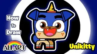 How To Draw a Puppycorn form Unikitty | Tutorial Drawing Step By Step Easy