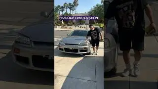 How to restore the headlights on a R34 skyline 🔥