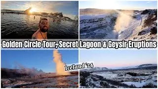 Golden Circle Tour, Secret Lagoon & Geysir Eruptions | Iceland '24 | Ollie Walker