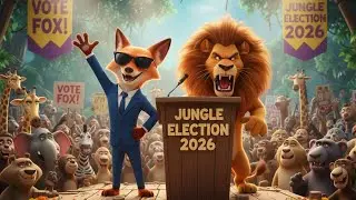 Jungle Election 2026 🦁🦊 | Sher vs Lomdi Full Comedy #JungleElection2026#FunnyCartoon#Cartoon Comedy