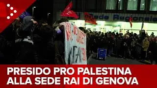 LIVE Presidio pro-Palestina davanti alla sede RAI di Genova