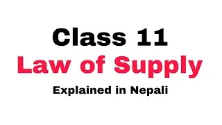 Law of Supply | Class 11 | VVI | economics