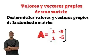 Valores y vectores propios de una matriz, ejemplo 1