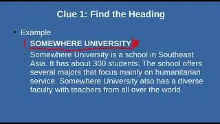 Finding the Topic for Reading