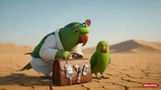 Sick parrot in desert | parrot cartoon birds story | hindi bird story |hindikahani | @AnimationM_YT 