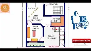 HOUSE PLAN 25' X 49&rsquo; / 1225 SQ.FT / 136 SQ.YDS / 114 SQ.M / (4K)