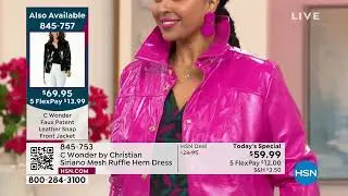 C Wonder by Christian Siriano Mesh Ruffle Hem Dress