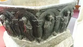 Historic Norman era Priory Church of Lady St Mary in Wareham Dorset England - many treasures to see