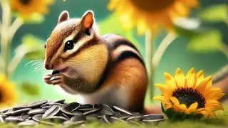 Harvesting Sunflower Seeds 🌻 Feeding Squirrels 🐿️ 4K