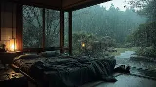 🌧️🛏️Rain ASMR Bedroom | Gentle Rain Inside Cozy Room for 3 Hours | Deep Sleep Relax Meditation Focus