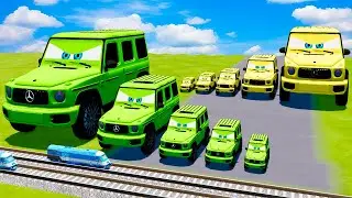 Big & Small Green Vizor vs Yellow Vizor VS Trains Thomas | BeamNG.drive