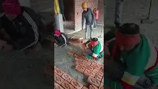brick work #automobile #construction #labour #shorts #dhalai #brick #chunai