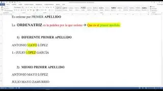 UF0513 Tema 2: 1.- C&oacute;mo ordenar nombres de personas. Parte 1/2