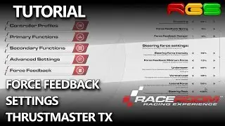 RaceRoom RE | Wheel and Force Feedback Settings for Thrustmaster TX One | New Update 2016