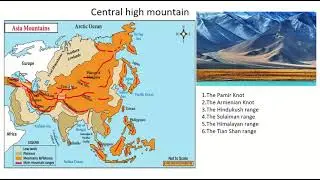 physiographic division of Asia, physical features, plateau, mountains, high lands.
