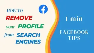 #facebook How to take your profile off search engines (privacy settings)