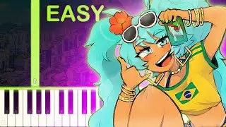 BRAZILIAN HATSUNE MIKU MEME SONG - EASY Piano Tutorial
