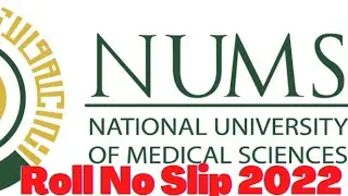 NUMS ONLINE ROLL NO SLIP |NMDCAT TEST