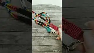 Beaded wrist lanyard for keys