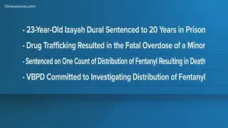 Chesapeake man gets 20-year prison sentence for fentanyl distribution