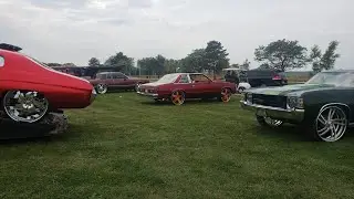 ChiTown Show & Go 4 carshow & grudge race--Union Grove, WI *PART 1* (big rims, amazing cars, etc)