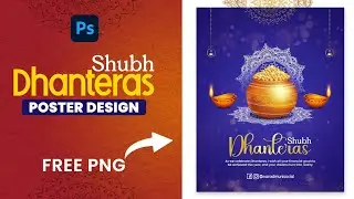 Dhanteras Poster Design In Photoshop | Dhanteras Ke Social Media Poster Design | Dhanteras Poster