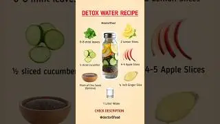 Detox Water for Daily Cleansing & Hydration | Lemon Cucumber Mint Drink#healthylifestyle #detoxdrink