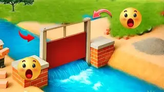 Diy Mini Water Gate Construction for Water Irrigation Project | Realistic WaterGate Model