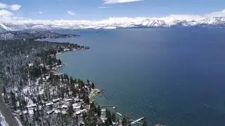 Lake Tahoe drone #snow #lake #mountains #hiking #view #travel #bucketlist #beautiful #sky
