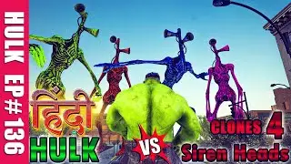 Marvel's Hulk Vs Siren Head & Clones | Red Hulk Joins Epic Battle | Spidey saves the City!