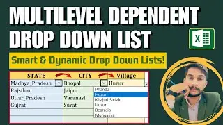 Dependent Drop Down List in Excel | Dynamic Data Validation with INDIRECT Function 📜 #excel