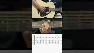 Under Pressure Queens, on one string - Learn Your First Guitar Song!