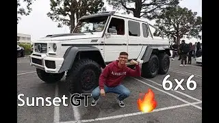 $1.35M Mercedes 6x6 TAKESOVER Cars and Coffee in Hollywood!!