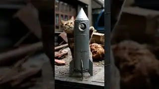 Cat Builds a Rocket! 🚀🐱 (Most Genius Kitty Ever!)