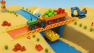 DIY Mini Tractor | Build a Beautiful Bridge Above The Underground Road | Science Project