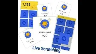 Live Scratching || My One month tez rewards || 20 blue scratch card || tez rewards is too little now