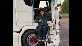 Norwegian Wheelchair trucker Bernie Bergan showing how its done!