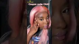 Cute Baby Pink Color Lace Wig Review 🍭Half Up Half Down + Two Swoop Bangs Tutorial Ft.#ulahair