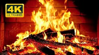 🔥 Cozy Fireplace 4K (12 HOURS). Fireplace with Crackling Fire Sounds. Crackling Fireplace 4K