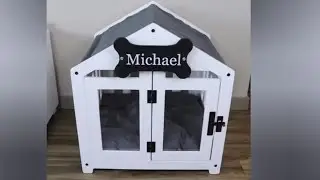 Gabled Modern Dog Crate | Pet House 🐕🏠#shorts #pet #doghouse